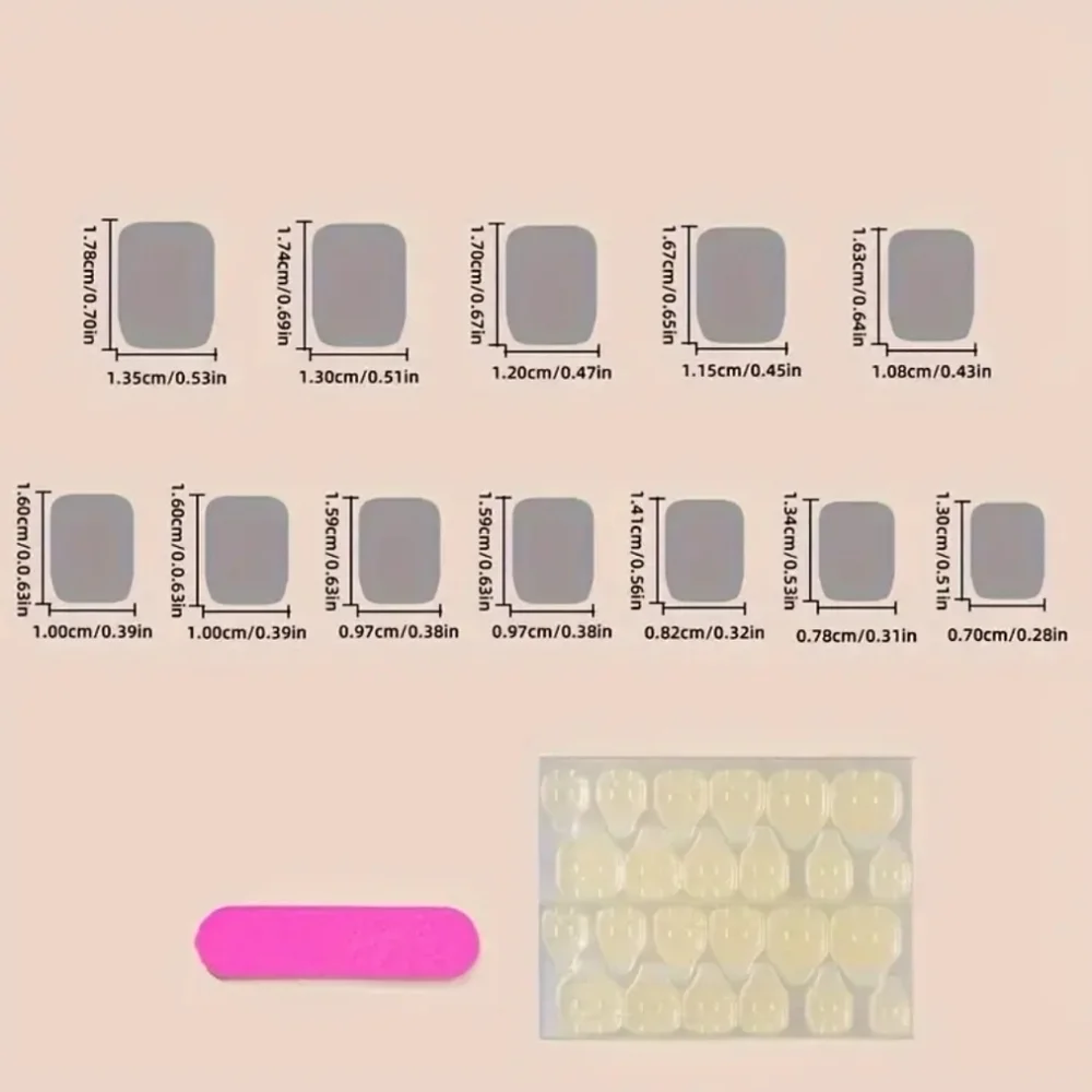 24 Pieces Fake Press On Nails